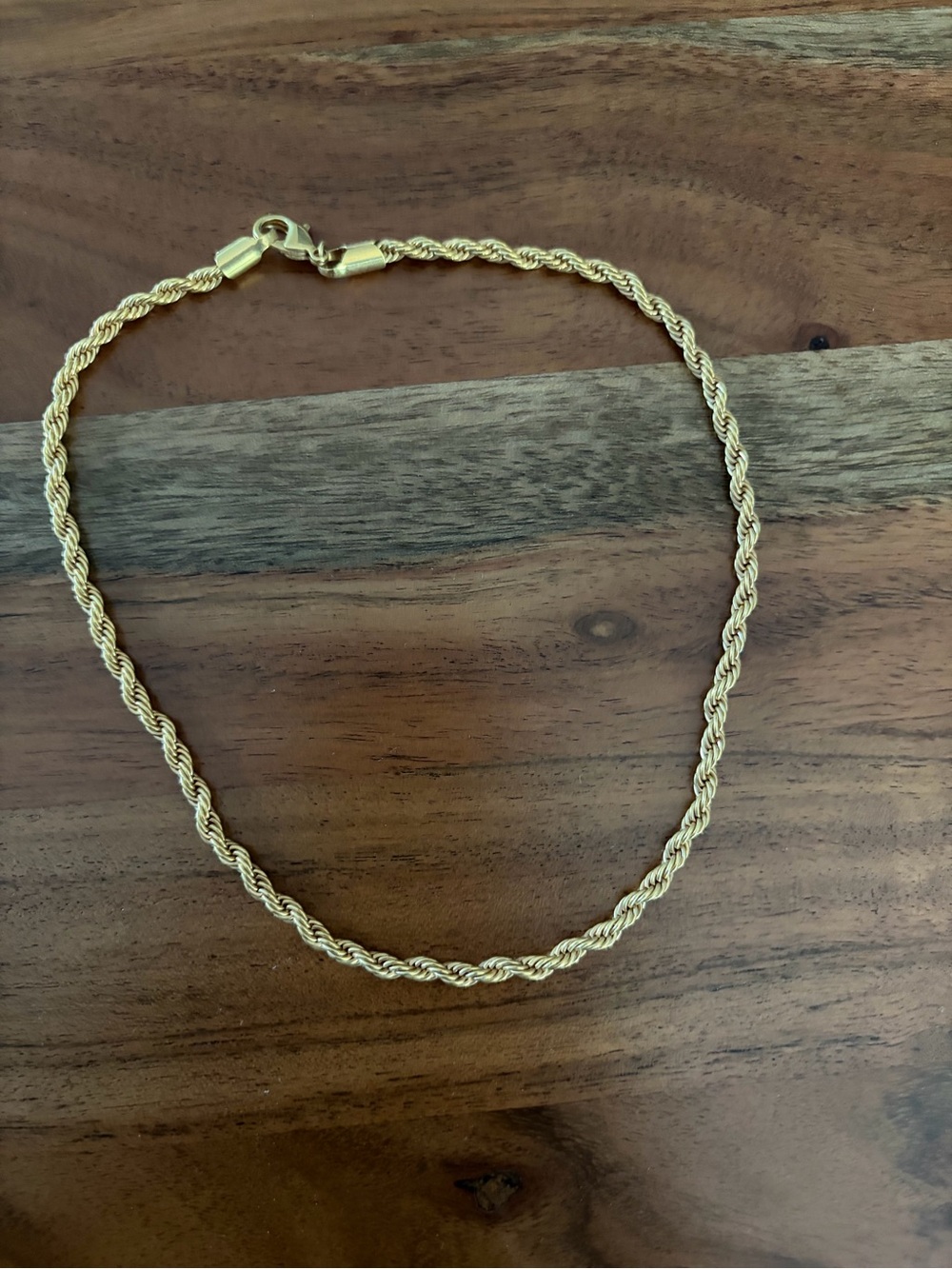 Gold Rope Chain Necklace - Women's Jewelry